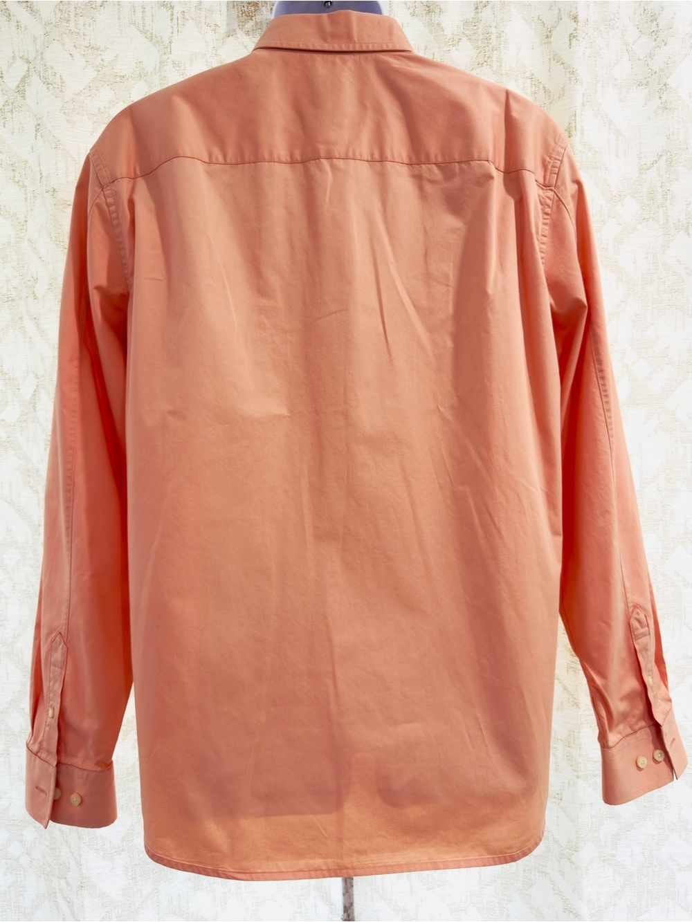 Armani Exchange A/X Coral Peach Button Down Dress Shirt Regular Fit Size L - Picture 6 of 13